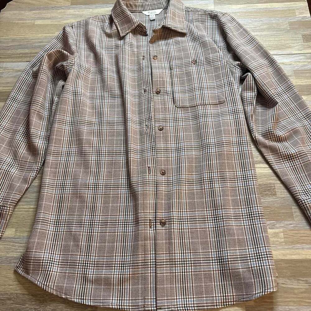 Women's Brown and Tan Shirt